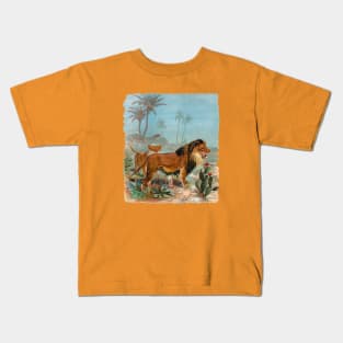 Vintage Lions Illustration Kids T-Shirt